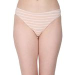 Glus Women Cotton Everyday Wearing Soft No Show Back Invisible Back Thong Panty for Women Must to Wear Under Tight Fitted Outfits (5XL, Skin)