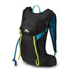 High Sierra Hydrahike 2.0 Hydration Backpack with 2L Reservoir, for Hiking, Biking, Camping, Traveling, Black, 8L