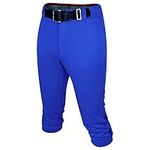 Exxact Sports Zipper Softball Pants for Women - Elastic Bottom Womens Softball Pants with Mesh Panels, Royal Blue, Medium