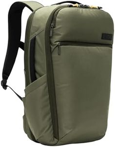 Halfday Roamer All-in-One Travel Backpack | 15” Laptop Compartment, Built-In Shoe/Laundry Pouch, Magnetic Sternum Strap, Padded Shoulder Support | Weekend & Business Trip Carry-On Bag, Olive