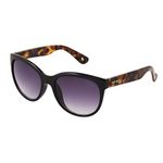 NINE WEST Women's Athena Sunglasses, Black and Tortoise, 56 mm