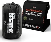 Prepared4X Heavy-Duty Emergency Sleeping Bag for Survival - Thermal Emergency Bivy Sack for Backpacking, Camping, Hiking - Lightweight, Compact & Waterproof Survival Tarp or Bivvy Tent, 1-Pack