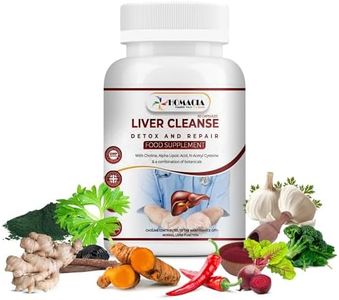Liver Cleanse Detox and Repair Supplement by Homacia | Choline-Infused Natural & Vegan-Friendly | Liver Health for Women & Men | 60 Caps