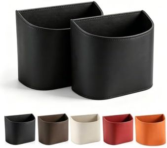 Leather Car Door Cup Holder Clip On Storage Organizer for Car, Black, Large