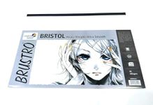 Brustro Ultra Smooth Bristol Sheets | A4, 250 GSM | Pack of 20 + 4 Sheets | Ideal for Solvent Based Markers,Acid Free,Watercolour, Ink, Airbrush, Charcoal, Illustration, Mechanical Drawing, Brochures.