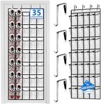 over the door shoe organizer,2025 upgraded,over the door shoe organizer,35 Huge clear pockets,over door shoe organizer,Store size 13 shoes,Strong material,hooks Suitable for various doors,White