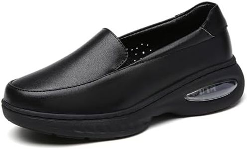 Touchmosees Air Cushion Nurse Sneakers Orthopedic Diabetic Walking Wedge Shoes Non-Slip Platform Loafers 2299 Black 41