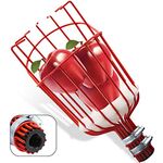 SAN LIKE Fruit Picker Basket Head for Apple Avocado Lemon Peach Fruit Tree Grabber Tool Twist on Standard US (3/4inch Acme) Threaded Pole (Head Only) (red) …