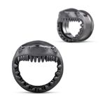 COOEAR Stainless Steel Tunnels, Shark design Earring Plugs, Screw Back Gauges for Ears., 1/2"(12mm), Stainless Steel, sandstone