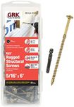 GRK 772691122353 12235 5/16" x 6" RSS Rugged Structural Screws 50 Count, No Size, Gold