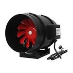 SunStream 8 Inch 720 CFM Inline Duct Fan Plastic for Heating Cooling Exhaust and Grow Tent Ventilation ETL Listed