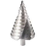 Large HSS Step Drill Bit, 12 Sizes Titanium High Speed Steel 6 to 60MM Drill Bit for Sheet Aluminium Metal Wood Hole Drilling, Big Multiple Hole Stepped Up Bit for DIY Lovers (1 PC Step Drill)