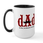 CafePress Mustache Dad Large Mug 15 oz (444 ml) Ceramic Coffee Mug