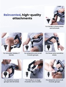 Bob and Brad D6 Pro Deep Tissue Massage Gun – 16mm Amplitude, OLED, 7 Heads