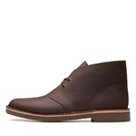 Clarks mens Bushacre II Ankle Boot, Dark Brown Leather, 10 US