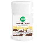 FRESH MONSTER Deodorant for Kids & Teens | Coconut-Lemon Scent | No Aluminum, No Parabens | Vegan | 24-Hour Protection | Coconut Lemon, 1.76 oz