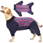 HEYWEAN Dog Recovery Suit Long Sleeve Dog Bodysuit After Surgery Dog Onesie With Zip Dog Surgery Recovery Suit Dog Surgical Suit Wound Protector Dog Pajamas Cone E-Collar Alternative