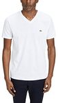 Lacoste Men's V-Neck Pima Cotton Jersey T-Shirt, White, 5