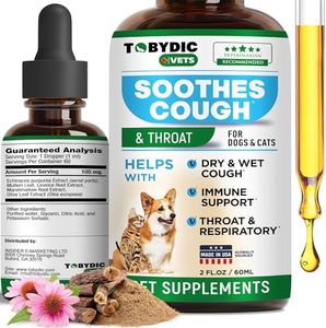 Natural Dog Cough Medicine & Antibiotic for Cats Respiratory Infection - Sneezing Relief & Kennel Cough Treatment - Trachea Collapse & Pet Asthma Support - Made in USA