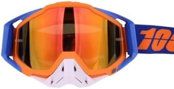 OLSIC®Polycarbonate Motocross Glasses Motorcycle Racing Sports Goggles Men MTB ATV Outdoor Windproof Glasses Skiing Winter Protective Goggles (Orange)