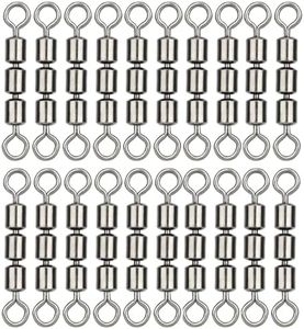 ZOKJSW 20pcs Giratorio Accesorios de Pesca de Alta Velocidad Pivotes de Pesca Eslabón Giratorio de Pesca Conector de Señuelo Giratorios para Pesca en Mar Barco y Río