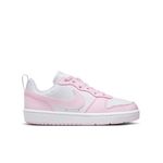 NIKE Boys Court Borough Lo Recraft Sneaker, White Pink Foam, 4 UK