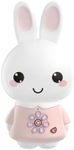 alilo Honey Bunny Pro, Kids Music Player with Night Light, Bluetooth, Recorder, Preloaded 71 Nursery Rhymes, 50 Stories, 55 Soothing Music, Storytelling Toys Gifts for Toddlers Baby Boy Girl,Pink