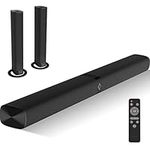 Sound Bars for TV, Assistrust 50W Sound Bar, Bluetooth 5.0 TV Sound bar, Wired & Wireless Soundbar, HDMI- ARC/Optical/AUX Connection, Separable Soundbar