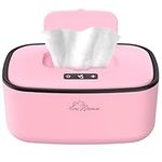 Avec Maman Baby Wipe Warmer Dispenser S1 - Adjustable Digital Temperature Control - Wipe Warmer and Baby Wet Wipes Dispenser - Anti Bacterial Coating - Baby Wipes Warmer - Pink