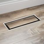 Zion 4" x 10" Flush Mount Floor Registers (Stainless Steel)