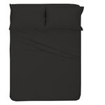 Microfiber RV Sheet Sets, 48x75 3/4 Full Bunk, Dark Grey Bed Sheets for Campers, RV's & Travel Trailers Easy Fit Mattress 8" to 12" Deep Fitted RV Sheets