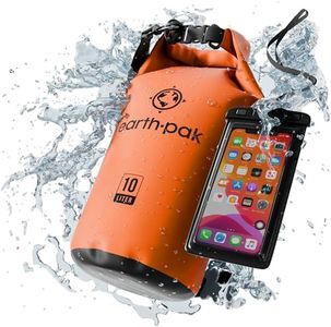 Earth Pak Waterproof Dry Bag - Roll Top Waterproof Backpack Sack Keeps Gear Dry for Kayak with Waterproof Phone Case