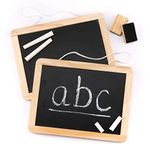 Baker Ross AR287 Wooden Chalk Board Sets - perfect Craft Supplies For Boys and Girls (Pack of 2), Black, 21cm x 16cm