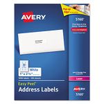 Avery Easy Peel White Mailing Labels for Laser Printers, 1 x 2.62 Inch, Box of 3000 Labels (5160), 2-pack