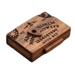 Miniature Spirit Board With Drawer Wooden Talking Spirit Board With Planchette Holy Spirit Board Alphabet Halloween Decorations Wooden Ouija Board Miniature Model For Family Friends