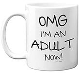 Stuff4 18th Birthday Presents for Girls or Boys - OMG I'm an Adult Mug, Fun Mug Gifts for Adult Son or Daughter. Great Presents for 18 Year olds from