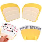 Pipihome 4PCS Playing Card Holder, UNO Card Game Accessory for Kids Adults, Plastic Little Hands Card Holder for Kids, Poker/Dos/Canasta/Bridge/Uno Card Holder for Adults, Senior (A)