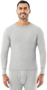 Indera Traditional Long Johns Thermal Long-Sleeve, Men Heather Grey