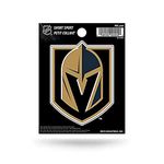 Rico Industries NHL Hockey Vegas Golden Knights Short Sport Decal 3.75' x 4.75' Die Cut Team Logo Short Sport Decal