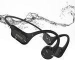 IFECCO Waterproof Headphones Swimming Bluetooth - IP68 Waterproof Underwater Bone Conduction Headphones,Wireless Open Ear Headphones with 32G Mp3 Built-in Mic for Sport Running Cycling