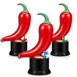 Yinkin 3 Pcs Chili Pepper Trophy Chili Cook Off Trophies Award Chili Cook Off Prizes Salsa Trophy Chili Cook Off Decorations for Winner 1st Place Gold, 2nd Place Silver, 3rd Place Bronze(Cute)