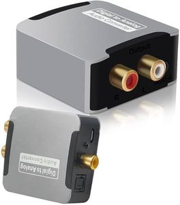 Microware Digital to Analog Audio Converter for TV, Optical to RCA Converter for DVD PS4 X-box Amp Bluray, Digital Optical Coaxial to AUX Stereo L/R RCA & 3.5mm Audio Converter (Digital to Analog)