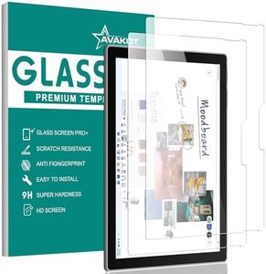 avakot-2 Pack Screen Protector for Microsoft Surface Pro 7/7 Plus 12.3 Inch | Anti-Scratch Tempered Film for Surface Pro 6/5 | Touch Sensitive Tempered Glass Screen Protector for Surface Pro 4