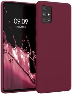 kwmobile Case Compatible with Samsung Galaxy A51 Case - Soft Slim Protective TPU Silicone Cover - Magenta Purple