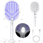 PALONE Bug Zapper Racket ,Fly Swatter with Light, Detachable Dual Modes Fly Zapper for Indoor Outdoor (1 Pack)