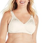 Playtex Women's 18 Hour Ultimate Lift and Support Wire Free Bra, Mother of Pearl, 44D