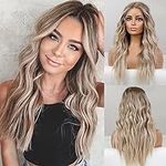 EMMOR Long Ombre Blonde Lace Front 