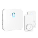 SECRUI Wireless Doorbell 2 Buttons - Hassle-Free Installation, 1000ft Range, Adjustable Volume, Waterproof Design, 32 Melodies - White