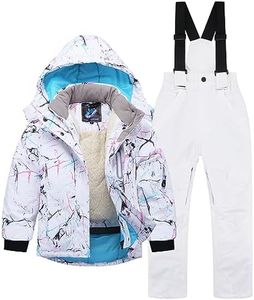 AIMISYOU Kids Ski Jackets Boy Pants Set Size 8-9 Snowsuit Girl Winter Snowboard Rain Coat