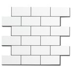 OYASIMI 20-Sheet Thicker PVC Backsplash Tiles for Kitchen Peel and Stick, 12''x12'' White Subway Wall Tiles Stick on Backsplash for Bathroom, Laundry and Fireplace Décor